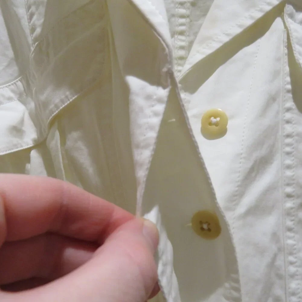 ALEX MILL Expedition Romper Jumpsuit in White Ecru Minimalist Quiet Luxury Sz S - Picture 6 of 15